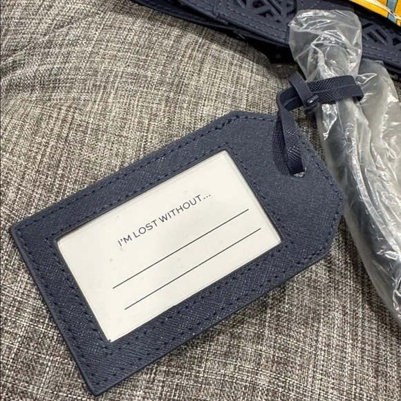 Tory Burch Bag Perforated Navy PVC Tote - Picture 13 of 14